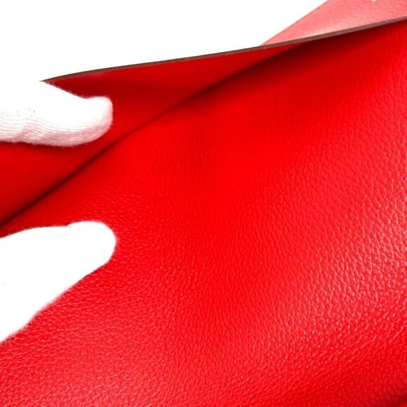 HERMES Notepad "EA Zip" PM Notebook case cover Evercolor Rouge Ladue Red Unused - Picture 10 of 12